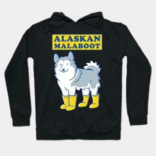 Alaskan Malamute wearing boots Hoodie